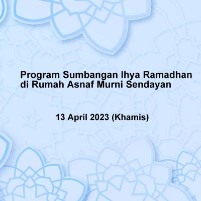 Program Sumbangan Ihya Ramadhan 2023