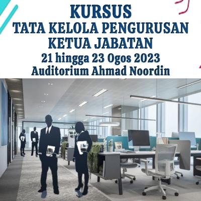 Kursus Tata Kelola Pengurusan Ketua Jabatan 