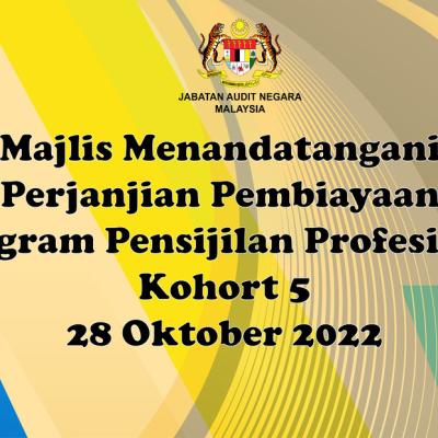 Majlis Menandatangani Perjanjian PembiayaianPensijilan Profesional Kohort 5